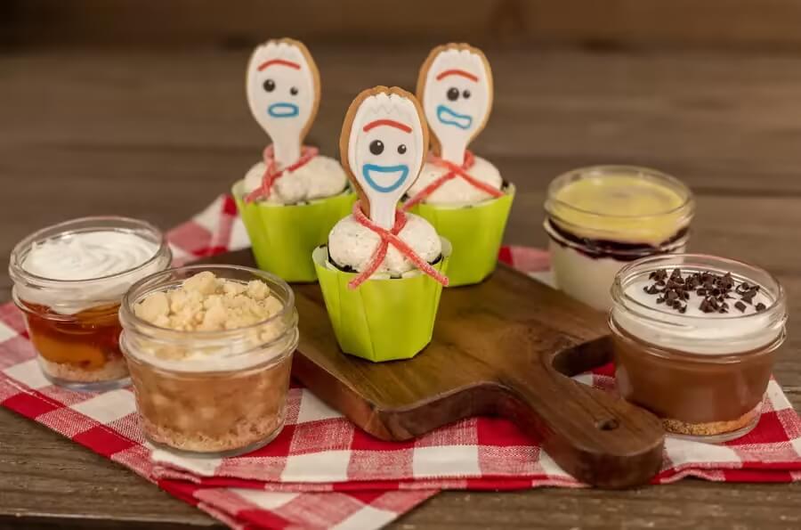 Roundup Rodeo BBQ Gruff’s Peach Strawberry Pie Goat’s Apple Pie Cupcake à la Forky Lemon and Blueberry Cheesecake